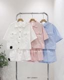  Set áo sơ mi nút bấm + short FL86055 