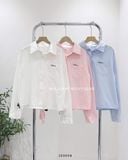  Áo sơ mi cotton mỏng ngắn thêu túi FL9035 