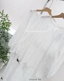  Set áo cổ tròn + váy suông ren nổi 109 