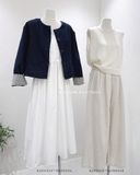  Quần tây linen suông rộng 80589 