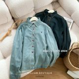  Áo sm denim thêu ngựa 10112 