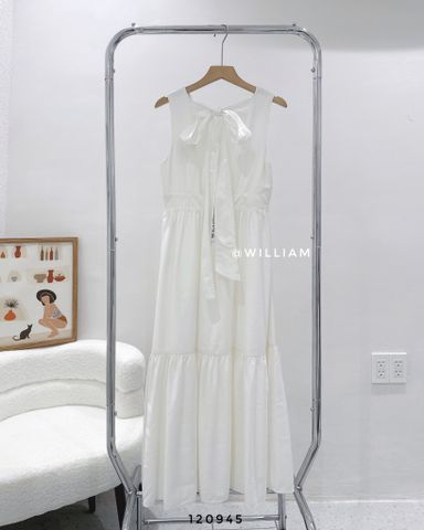  Đầm trắng nơ lưng DT 