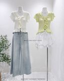  Áo dệt kim viền bèo Jennie D208 