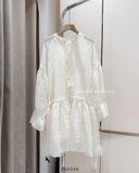  Đầm voan babydoll kem 8333 