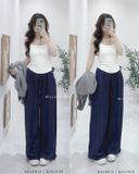 Quần linen sọc xanh đen 4975 