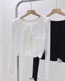  Set áo dây xoắn + cardigan 7002 