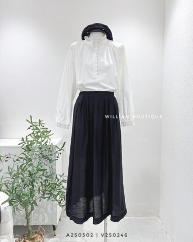  Váy voan tơ dài xếp ly 500IU 