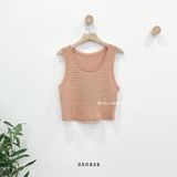  Áo ba lỗ len crop 2009 