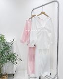  Set áo + váy xuông cotton trơn 8859 