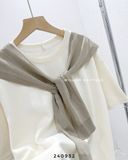  Đầm thun suông rộng kèm khăn 6806 