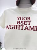  Áo thun chữ nhung NIGHTMARE 13 