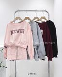  Set bộ áo + váy nỉ NEVER 6936 