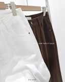  Quần jean suông gân giữa lật lai 2487 