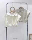  Áo SM crop đệm vai 8623 