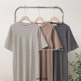  Đầm thun sọc dài 4708 