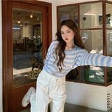  Áo TD dệt kim sọc 0978 
