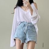  Áo len lưới cut vai 1995 