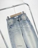  Quần jean wax rách gấu 9016 