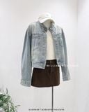  Áo khoác jean cổ trụ 9008 