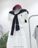  Áo dệt kim thêu ngựa kèm khăn 8896 