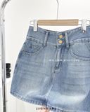  Váy jean ngắn lưng bự YKK 5012 