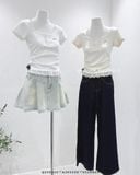  Quần jean suông chỉ nổi 9021 