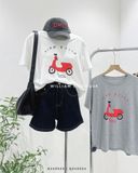  Quần short jean chỉ trắng QC 8052 