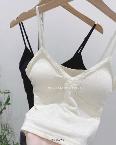  Áo dây mút viền ren courgette 30930 