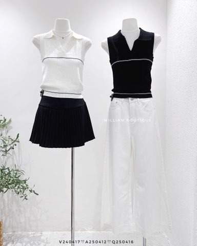  Áo ba lỗ dệt kim cố V 3747 