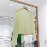  Cardigan len mỏng cổ tim 834 