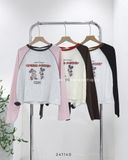  Áo tay dài phối màu Mickey 7036 