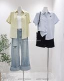  Quần jean suông lật lai rách 89711 