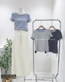  Áo thun sọc cổ phối 20368 