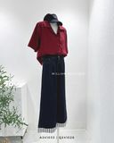  Quần jean suông lật lai sọc 2286 