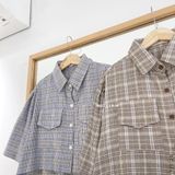  Áo sơ mi caro croptop 035 