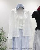  Quần váy ống rộng kẻ sọc 7056 