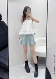  Áo dây xếp ly lai ren 3476 