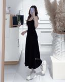  Đầm dây thun đen 200 