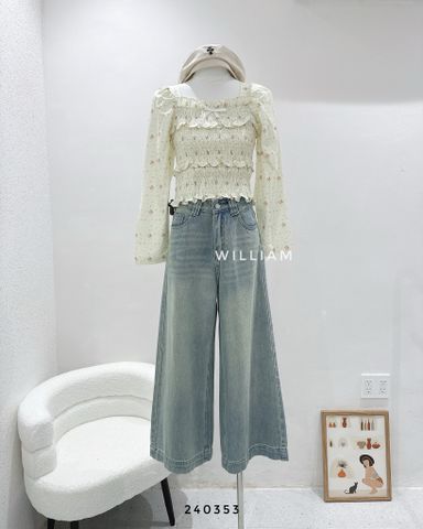  Áo sm bông nhí cổ vuông 6100 