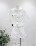  Set áo sơ mi nút bấm + short FL86055 