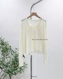  Set áo cardigan + áo dây phối ren 1097 