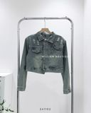  Áo khoác jean lửng rách 6605 