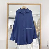  Đầm sơ mi trơn kẻ 6986 