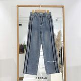  Quần jean suông sọc rách 5377 