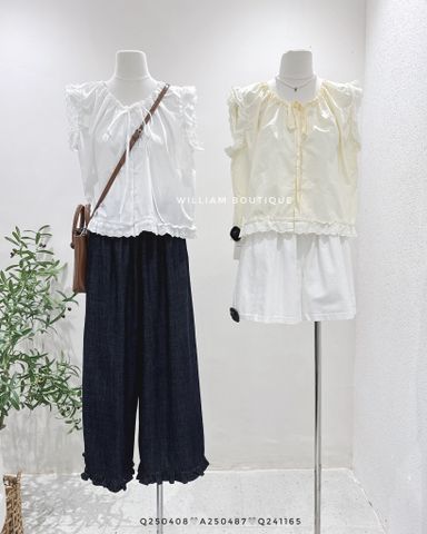  Áo cổ tròn rút viền bèo SN 9302 