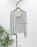  Set áo cardigan + áo dây phối ren 1097 