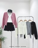  Áo khoác cardigan len cổ V mỏng 1616 