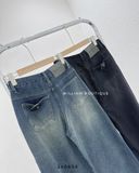  Quần jean suông wax 3019 