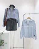  Áo sơ mi kẻ sọc to thêu ngựa 6213 
