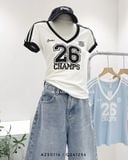  Áo thun sporty cổ tim 3273 